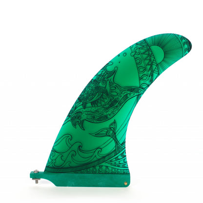 US box fin 10" hand drawn fin by "Anna" x 3 colours to choose from!