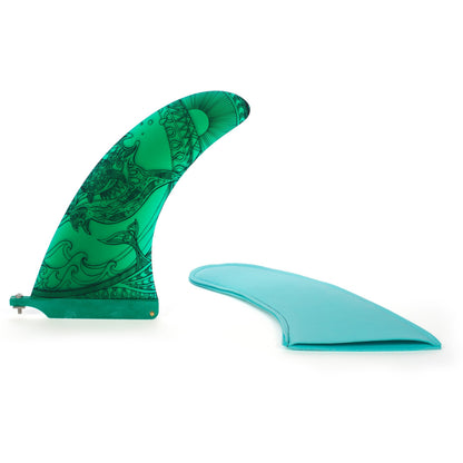 US box fin 10" hand drawn fin by "Anna" x 3 colours to choose from!