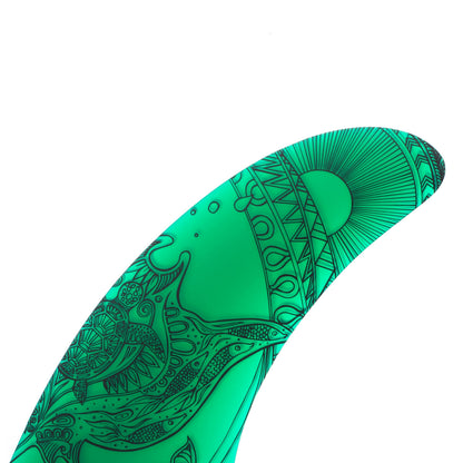 US box fin 10" hand drawn fin by "Anna" x 3 colours to choose from!