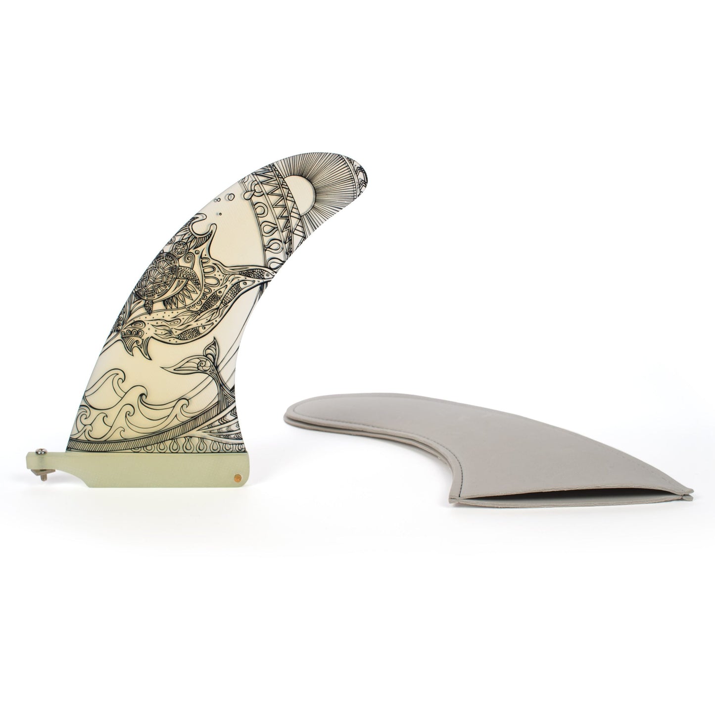 US box fin 10" hand drawn fin by "Anna" x 3 colours to choose from!