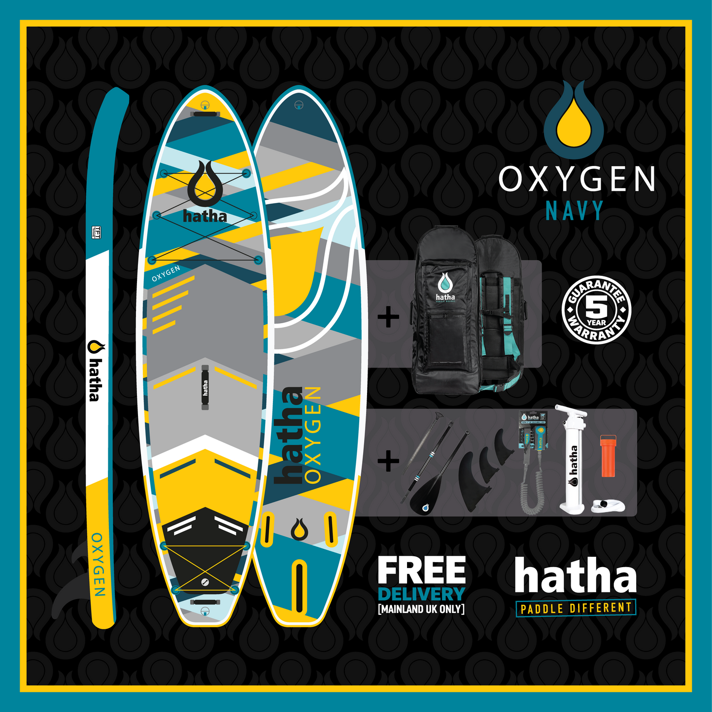 OXYGEN Navy/yellow - In Stock