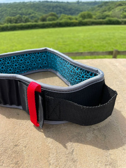 Quick release padded non-slip leash waist belt (non coil/cord)