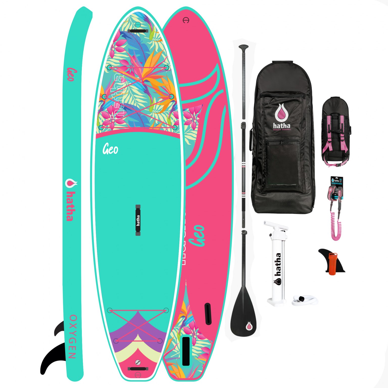 Hatha Inflatable SUP Paddle Boards, Paddles and Accessories